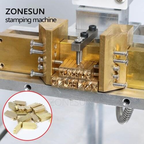 ZONESUN Custom Alphabet Brass Mold Wood Leather Stamp Logo Design Branding Plates Plastic Cake Bread Mold Heat Press Machine