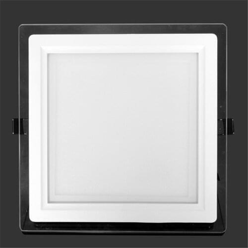 13pcs 12W Square Glass Panel Light Dimmable, Driver Included