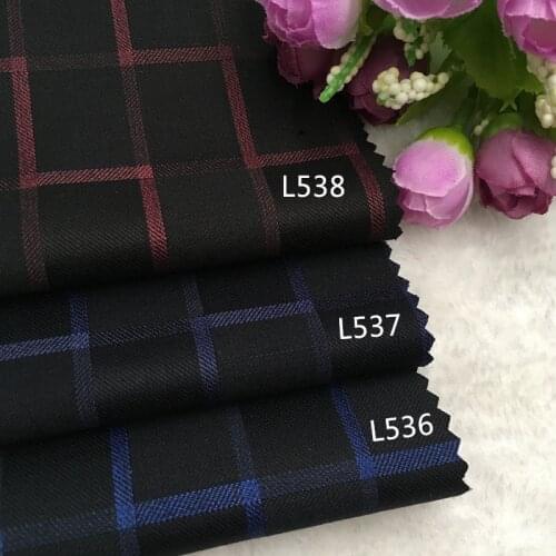 2016 British grid clothing fashion fabric wool suit fabric pants vest skirt shorts DIY