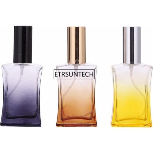 50pcs 50ml Glass Perfume Bottle Empty Parfum Clear Spray Packaging Refillable Bottles Atomizer F2727