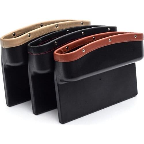 Car Seats Gap Bag Case Storage Bag Car Organizer Artificial Leather Pocket Slot Storage Pocket Cup Holder Car Accessories