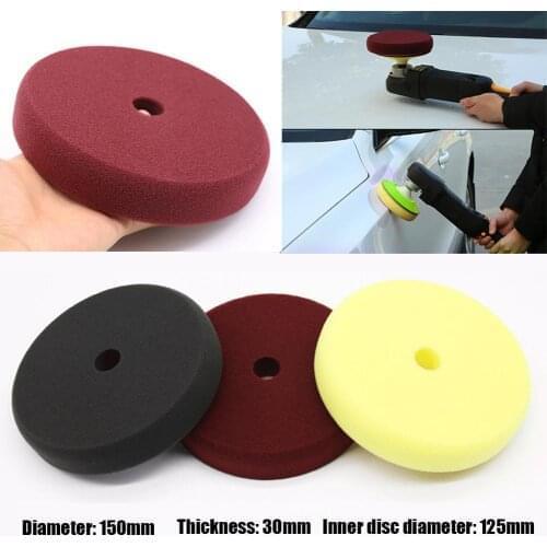 Imported Sponge Polishing Pad Car Waxing Buffing Polisher Pad Sponge Flat Sanding Pad For 6" Or 5" Buffing Disk