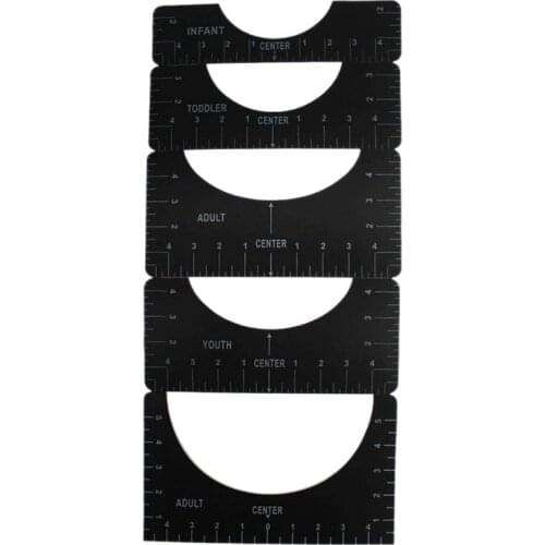 5Pcs T-Shirt Alignment Ruler Tshirt Ruler Guide Vinyl Tee Shirt Measurement Tool for Making Center Design