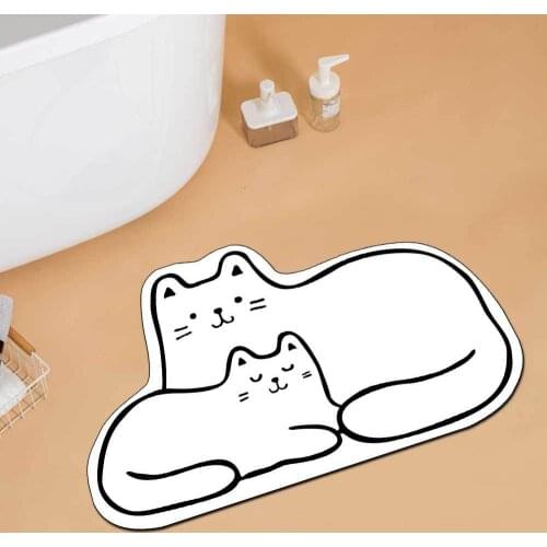 Cute Cat Carpet Irregular Living Room Carpet Cartoon Animal Rugs Bedroom Large Area Mat 120x160cm Tatami Mat Persian Carpet