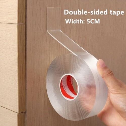 Nano Tape Multifunctional Double Sided Tape Washable Reusable Traceless Adhesive Tape Width 5CM Length 5M