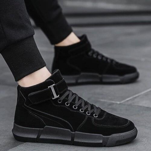 2019Warm Winter Men Boots Sneakers Comfortable Quality High Top Lace Shoes Men New Outdoor Male Sport Shoe chaussure homme sport