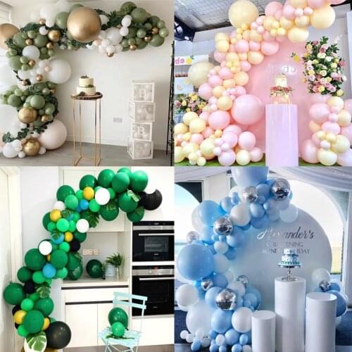 Green Blue Pink Latex Balloon Set Wedding Decoration Boy Girl Birthday Party Baby Shower Balloon Birthday Bachelorett Party