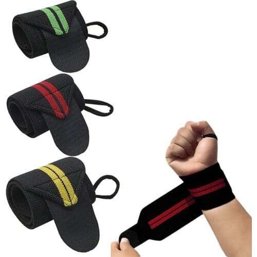 Wristband Wrist Wraps Elastic Breathable Adjustable Weight Lifting Powerlifting Gloves Bandage Wrist Support Fitness Gym Sports