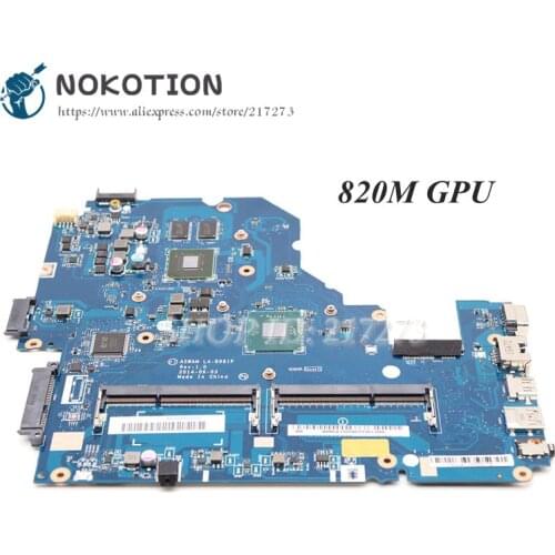 NOKOTION For Acer aspire E5-511 E5-511G Laptop Motherboard NBMQX11005 A5WAM LA-B981P 820M GPU DDR3L