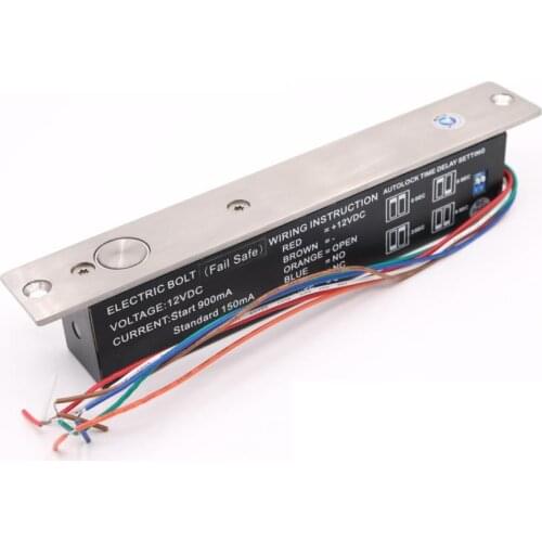 Fail Safe 5 Lines State Feedback Electric Drop Bolt Lock Mortise Bolt Lock With LED Time Delay 2000Kg Holding Force YB-700A