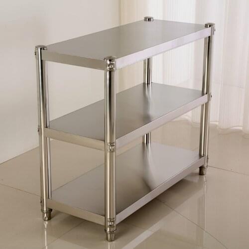 Stainless Steel Kitchen Shelf Thickening Multi-Function Storage Rack Hotel Kitchen Utensils Storage Microwave Oven Rack