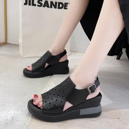Women Summer Roman Sandals High Slope heel shoes Comfortable Breathable Affordable Fashion shoes High Quality