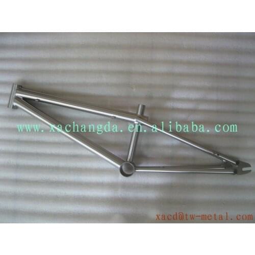 Hot sale titanium BMX bicycle frame with BB 30 BB shell Customized titanium BMX bike frame made XACD titanium BMX bike frame