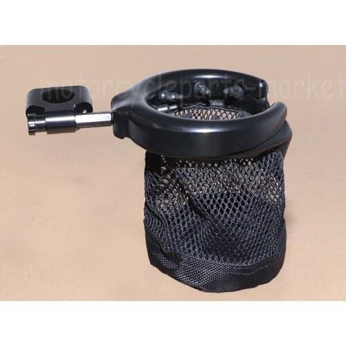 Universal Black Metal Motorcycle Drink Cup Holder 1" Handlebar For Harley Touring Dyna Sportster Honda Suzuki Yamaha BMW