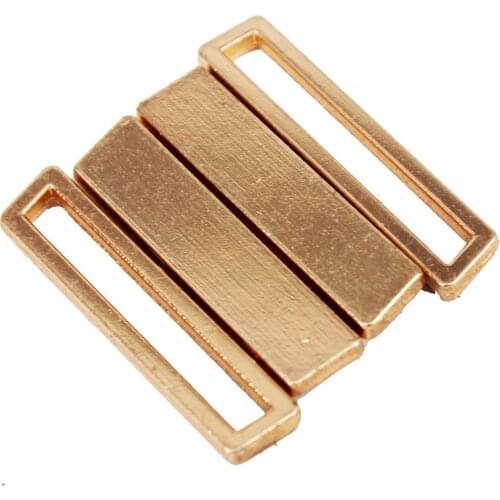 10set Metal Tape Closure Closure Waist Extender Hooks & Eyes Clasp Gold Tone Sewing Clasps for Garment Bra Swimsuit