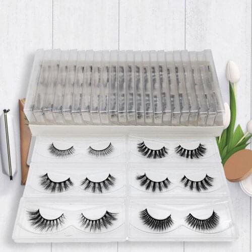 1 Pair Lash Slender Multiple Layers Natural Effect Handmade Mink Hair Eyelash for Dating