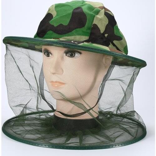 1pc Camouflage Face Protect Net Hat Beekeeping Anti-mosquito Bee Bug Insect Fly Mask Cap Hat Head Net Outdoor Accessories Tools