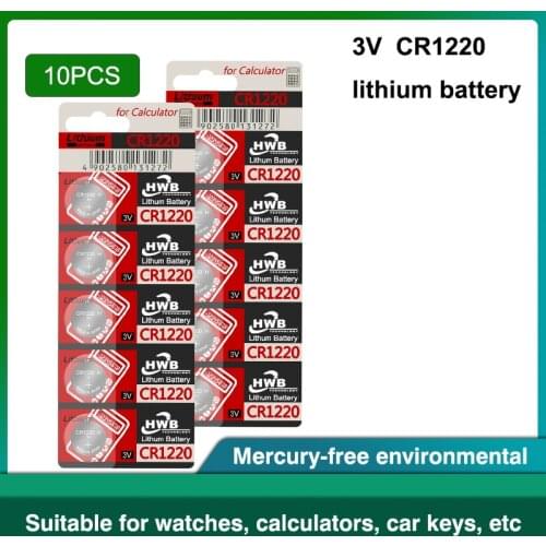 10pc original brand For maxell cr1220 3v button cell coin batteries for watch DL1220 BR1220 ECR1220 LM1220 KCR1220 KL1220