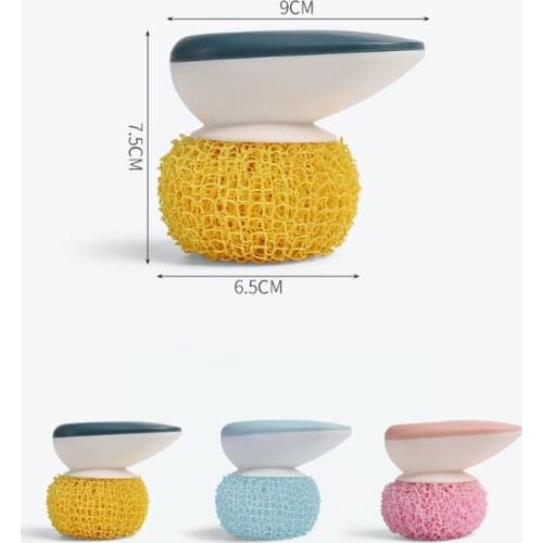 2020 New Kitchen Wire Cleaning Ball Stainless Steel Pan Cleaner Applicator Sponge For Clean dish bowl pot Kitchen supplies