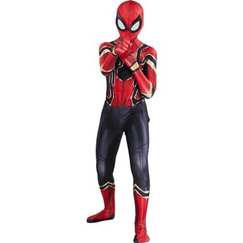 2021 Harajuku Cosplay Anime Amazing boy Man Halloween Costume Peter Parker Zentai Suit Harajuku Cosplay Bodysuit For Kids Adult