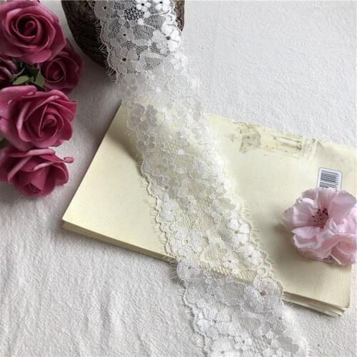 7m wide white eyelashes lace accessories cloth DIY clothing dress skirt hem European luxury decoration