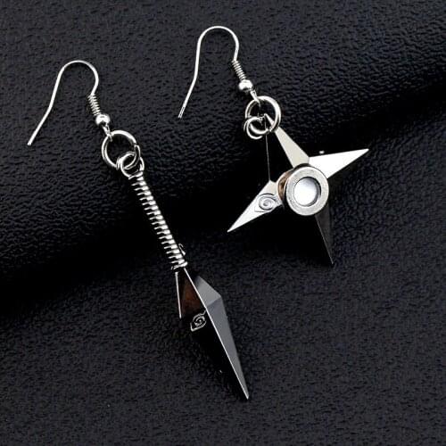 KPOP Asymmetric Arrow Punk Earrings Unisex Anime Peripheral Fan Academy Style Hip Hop Rock All-match Gift Factory Wholesale
