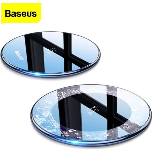 Baseus 15W Qi Wireless Charger For iPhone 11 Pro Xs Max X 8 Plus Induction Fast Wireless Charging Pad For Samsung S20 Huawei P40