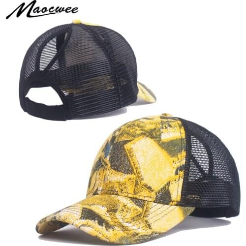 Ponytail Baseball Cap Women Men Adjustable Dyes Girls Casual Summer Outdoor Cotton Snapback Summer High Quality Mesh Sports Hats