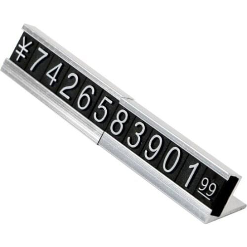 Jewelry Price Display Label Tag Adjustable Combined Number Retail Counter Cube Assembly Numberal Sign with Metal Stand