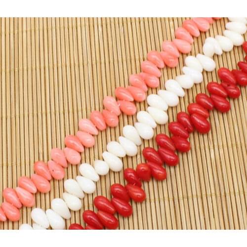 Wholesale 5x9mm Coral WaterDrop Beads 15"/38cm, Beads For DIY Jewelry making ,We provide mixed wholesale for all items