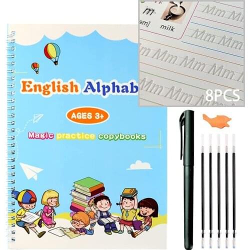 Large size Magic Calligraphy Notebook Set Copybook Set for Kids Reusable Magic Calligraphy Book Handwriting Notebook