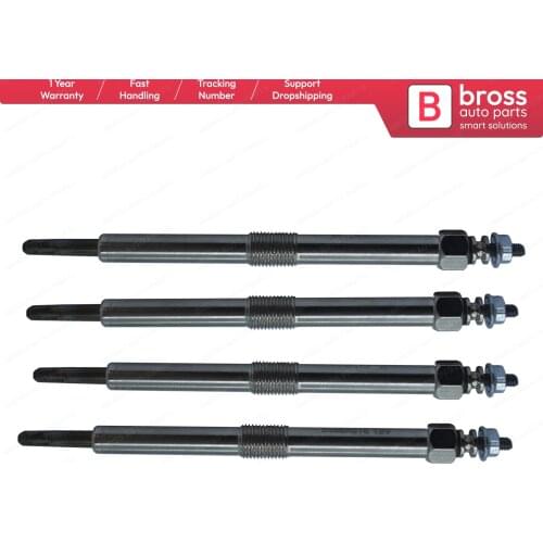 Bross BGP69-1 4 Pieces Heater Glow Plug 12 Volt for Perkins 2666A016 1103 1104 1106 Made in Turkey, Fast Shipment, Top Store