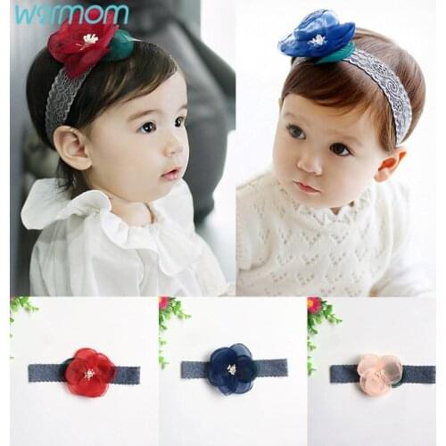 Warmom Flower Lace Baby Hairband Baby Hair Accessories Childrens Headdress Cute Baby Hairband