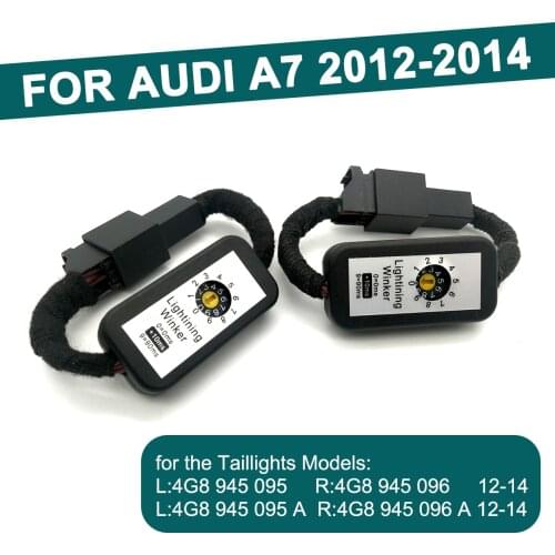 For Audi A7 Sportback 2012 2013 2014 2Pcs Car Light Dynamic Turn Signal Indicator LED Taillight Add-on Module Cable Wire Harness