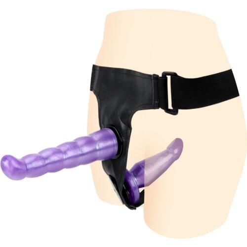 Double Dildo Strapon Sex toy For Women Lesbian Couples Double Penis Dildo Ultra Elastic Harness Strap On Dildo Panties