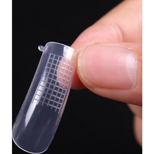 100PCS Quick Building Mold Nail Tips Acrylic Nail Molds Dual Forms Finger Extension False UV Builder Poly Nail Gel Art Tools