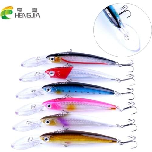 HENGJIA 6pc big fish minnow isca artificial carp fishing lure hard bait 6 color 170mm 30g quality professional fishing tackle