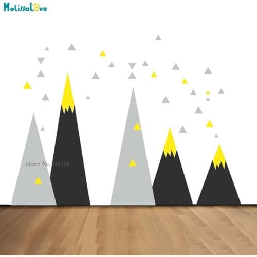 Exquisite DIY Kids Room Mountains Woodland Wall Stickers Nursery Decor Custom Colors Murals Self-adhesive Decals YT5327
