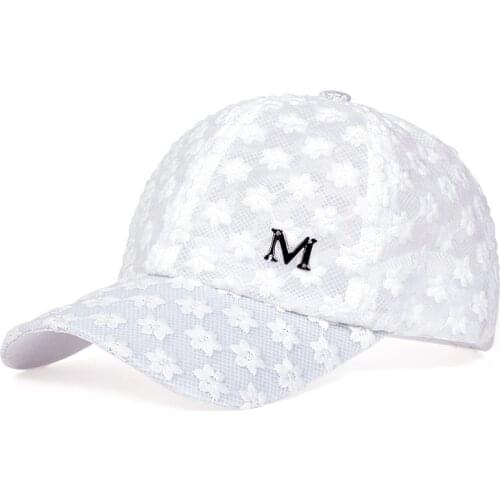 Fashion Summer Lace baseball Hat Cotton wild golf Caps For Women Breathable Mesh Snapback hat Hip Hop Female Caps Adjustable