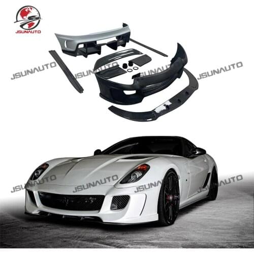 For Ferrari 599 V Style Body Kit Carbon Fiber Front Bumper Side Skirts Rear Spoiler Refit Body Kit For 599 Accessories