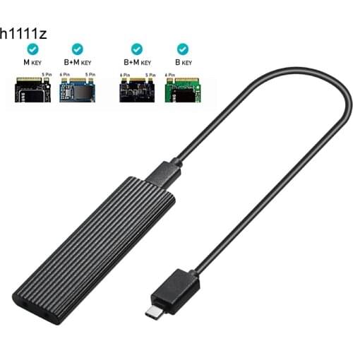 M.2 NVME Enclosure USB C Gen2 10Gbps PCIe SSD Case M.2 SATA NGFF SSD Case Dual Protocol For 2230/2242/2260/2280 M2 SSD Case Box