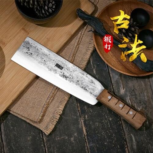 Hand Forged Bone Knife High Carbon Steel Bone Knife Kitchen Sharp Axe Knife Professional Chef Knife Tang Knife