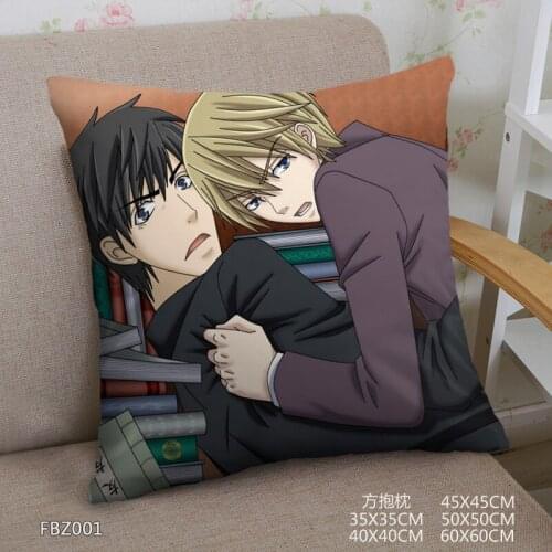 Japanese Anime Square Pillow Case Sekai ichi Hatsukoi Onodera Ritsu no Baai Yaoi Manga Dakimakura case Body Pillow Cover