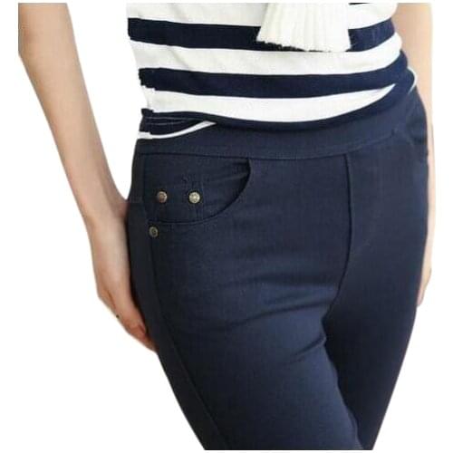 Free Shipping 2018 New Arrival Women Casual Cotton Full Length Leggings Autumn Letter Printed Slim Leggings Plus-Size S-5XL