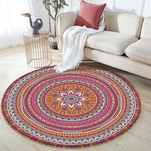 Top Brand Home Living Room Carpets Bathroom Door Floor Rugs Mandala Flower Pattern Ethnic Rectangle Rug Doormats Alfombra Mat