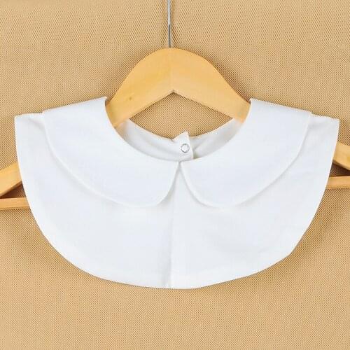 Linbaiway White Doll Fake Collars for Womens Blouse Shirt Top Detachable Collar Femme False Collars Neckwear Tie Nep Kraagie