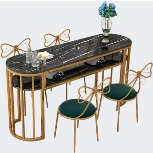 Manicure table single double simple modern manicure table round double table economical manicure table and chair set