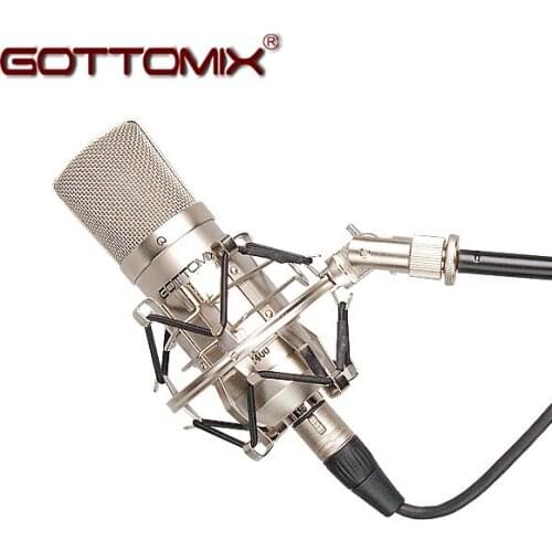 Gottomix BC400 PC large diaphragm condenser recording vocal microphone For recording studio,radio station,family Karaoke
