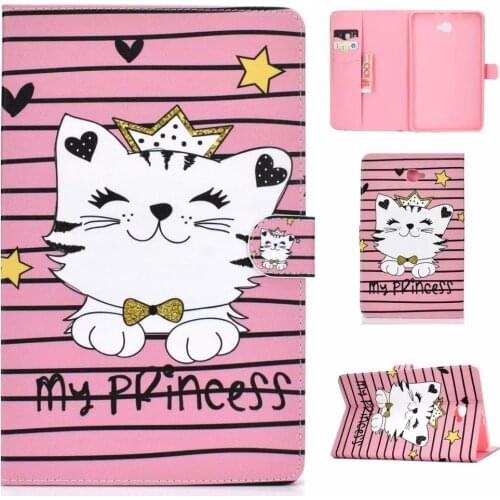 Fashion PU Leather Tablet Protective Shell For Samsung Galaxy Tab A T580 T585 Case 10.1 inch Funda Sleep/Wake up Stand Cover+Pen