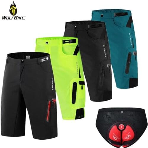 WOSAWE Thin Cycling Shorts Breathable Reflective Downhill Panties Briefs Underwear Riding Sportswear MTB Bike Bicycle Shorts Men